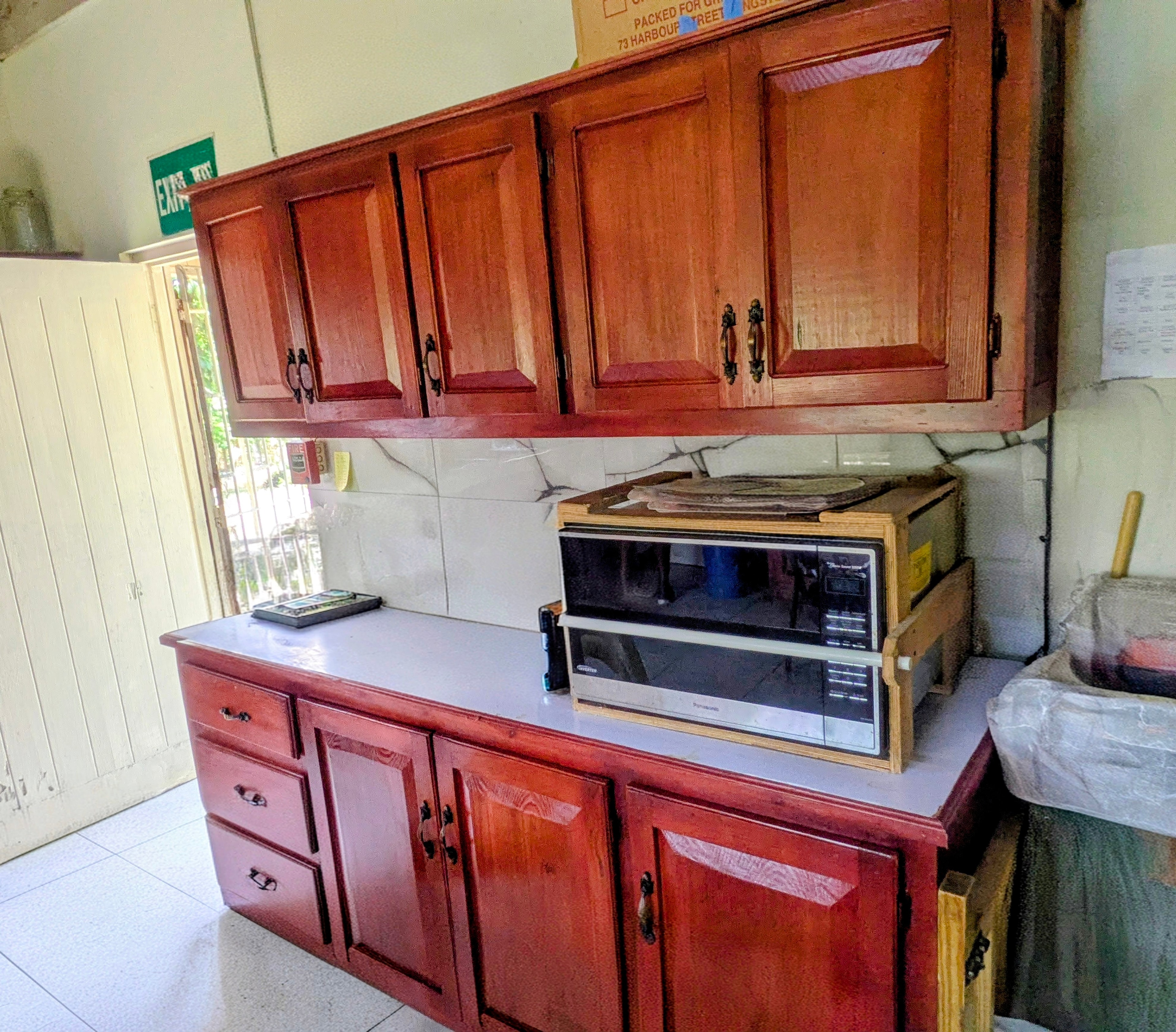 Custom-built kitchen cabinets at Melody House